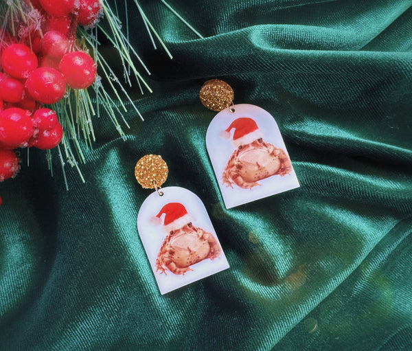 Santa Toad Earrings