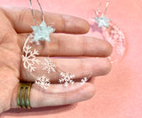 Celestial Snow Hoop Earrings
