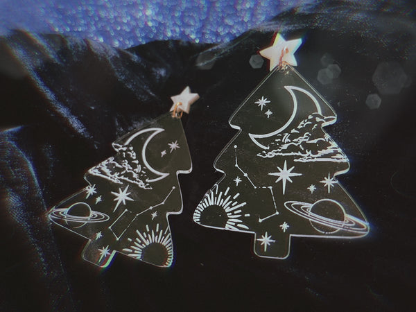 Celestial Christmas Tree Earrings
